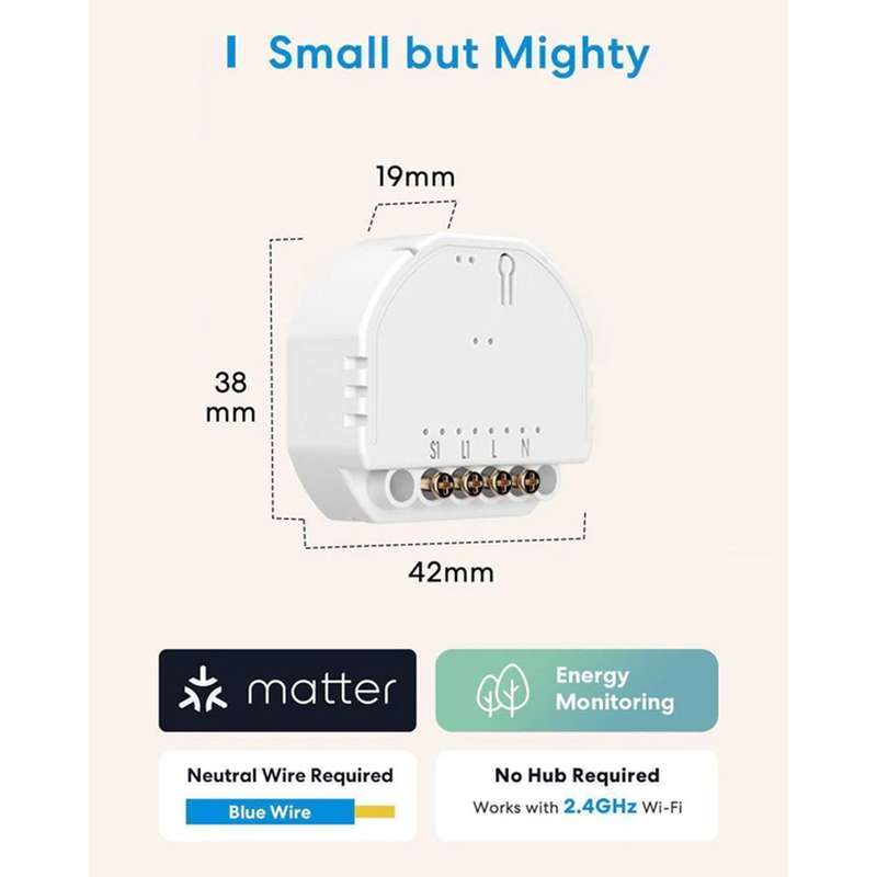 Meross Matter Smart in-Wall Switch - MSS815MA