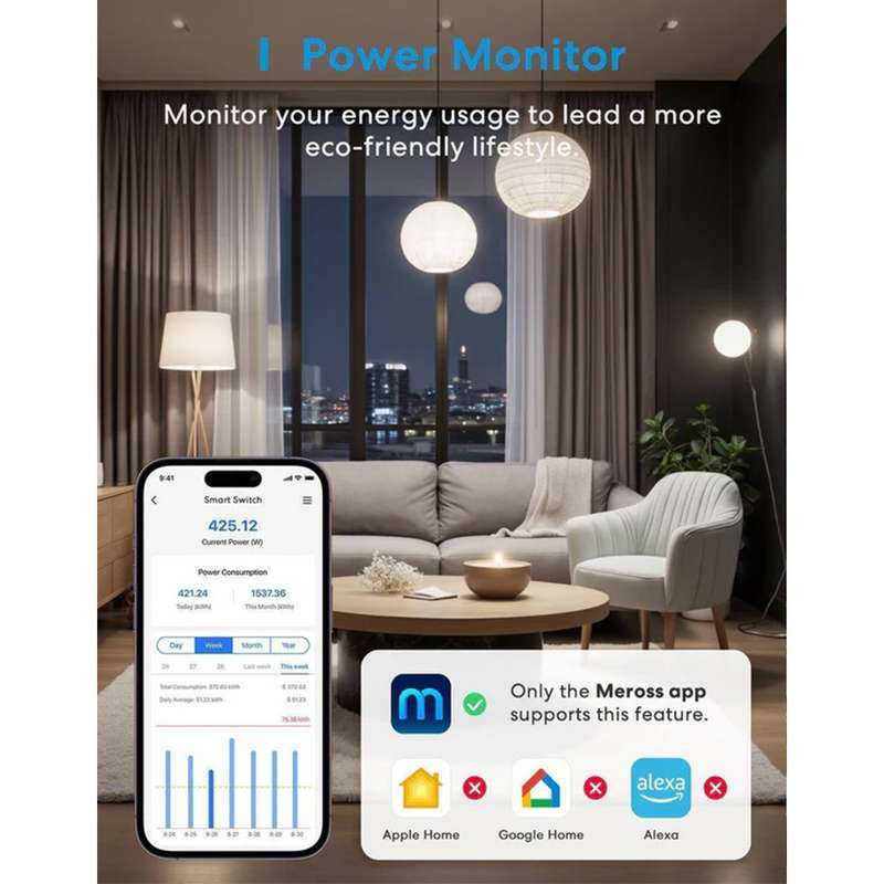 Meross Matter Smart in-Wall Switch - MSS815MA