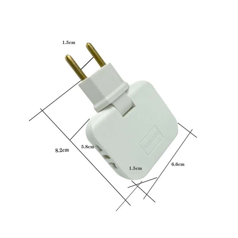 3-in-1 EU Socket Adapter | Universal 180 Degree Foldable Plug