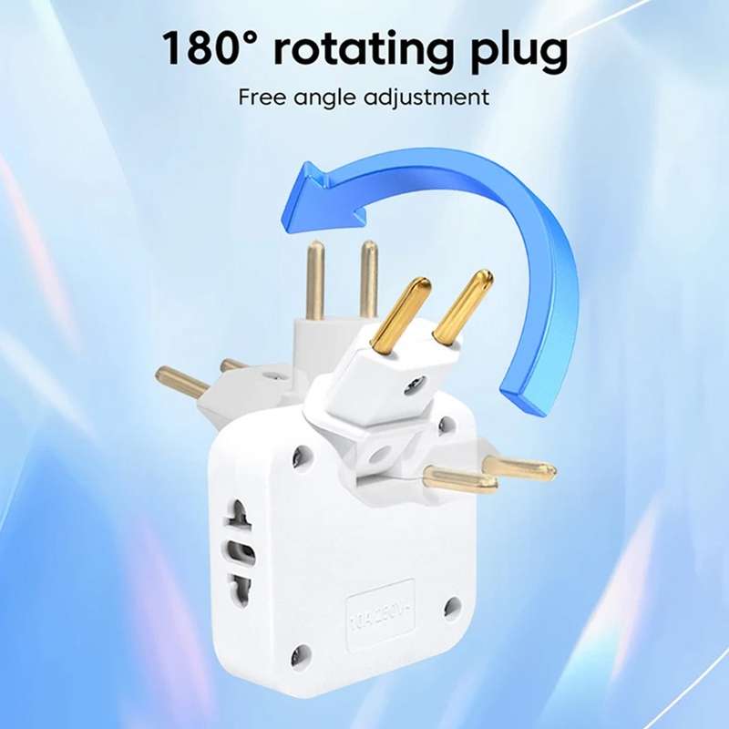 3-in-1 EU Socket Adapter | Universal 180 Degree Foldable Plug