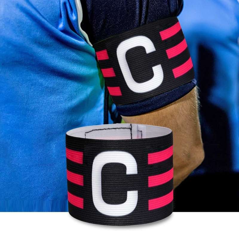 Striped Captain's Armband with Velcro Fastener - Available in Various Colours Green