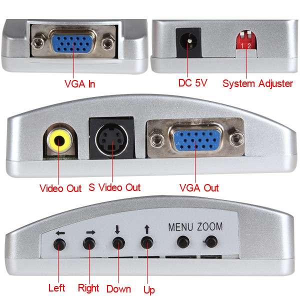 VGA to AV (RCA) Video Conversion Box