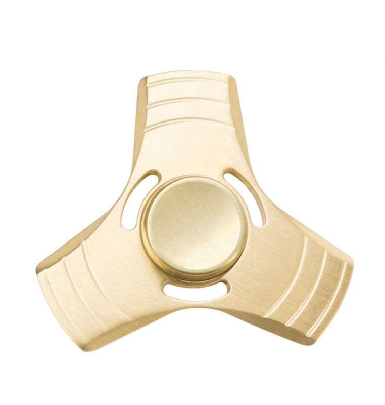 Fidget Hand Tri-Spinner Anxiety Toy - Gold