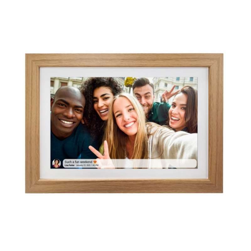 Digital Photo Frame With Frameo 16GB 15.6-Inch - Wood