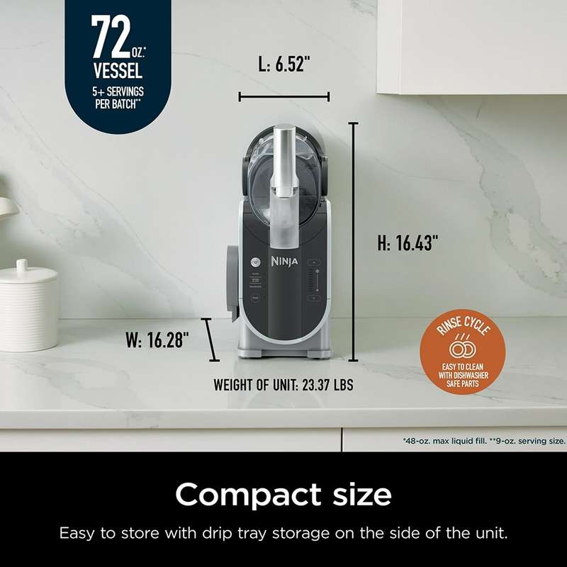 Ninja SLUSHi 3-in-1 Professional Frozen Drink & Slushy Maker with RapidChill Technology