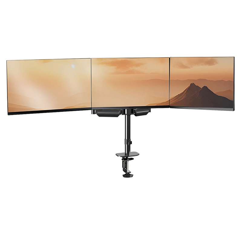 Triple Monitor Desk Stand - Designed to Hold Three 17-24 Monitors