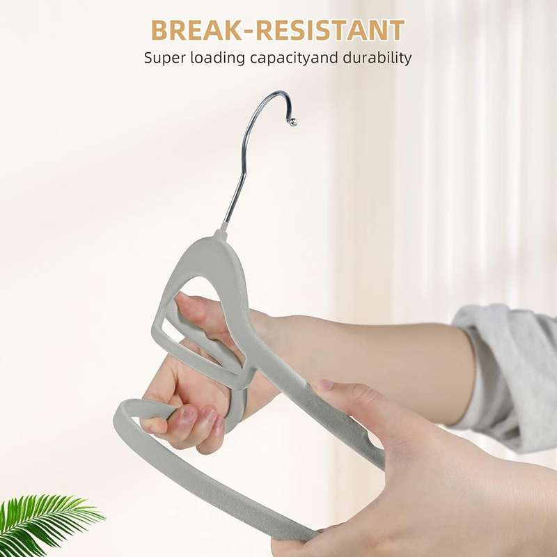 Velvet Non Slip Hangers - 10 Pack - Available in Various Colours Cream