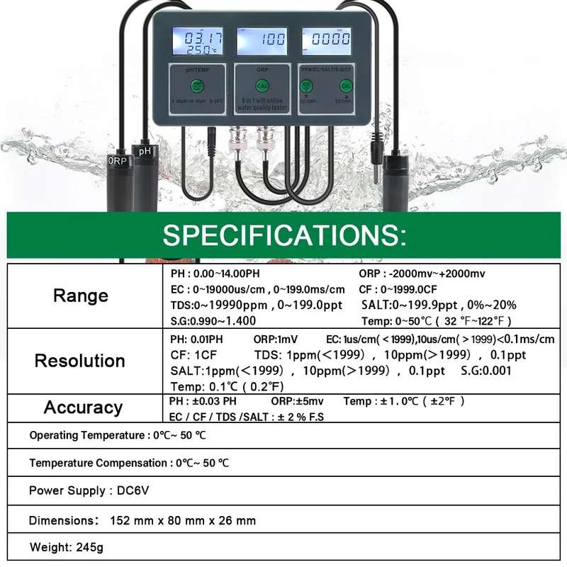 Yieryi WiFi Tuya Smart Water Tester