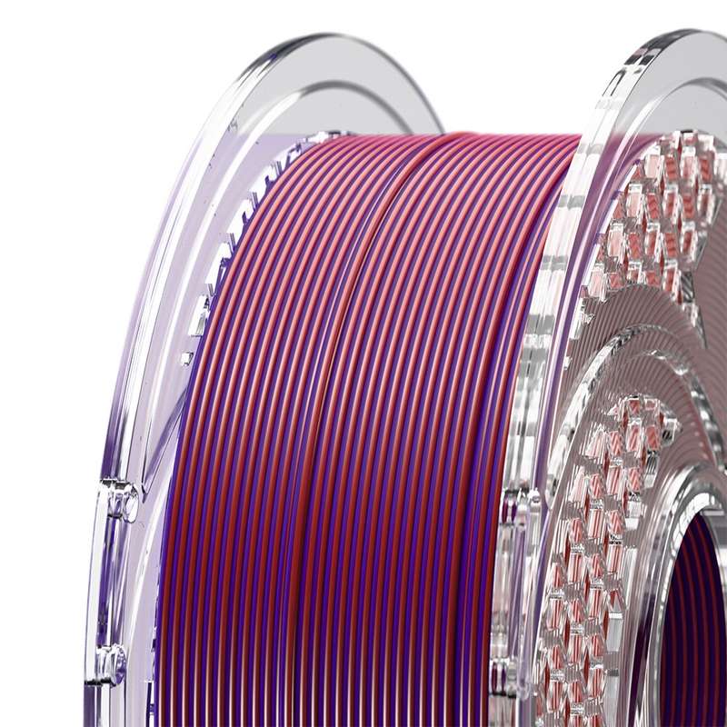 SA Filament PLA+ Silk Dual Filament Crimson Eclipse  Indigo Purple & Merlot