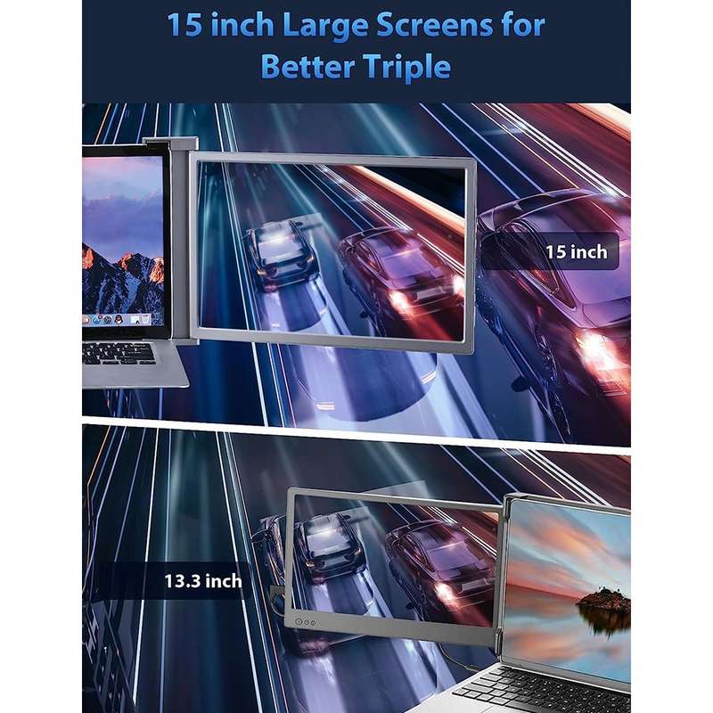 Dual Portable Monitors for Laptop - 15.6 inch