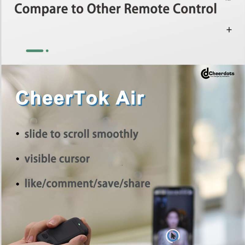CheerTok Air - TikTok Scrolling Remote Control - Page Turner for eBook Kindle - Single Button - A...