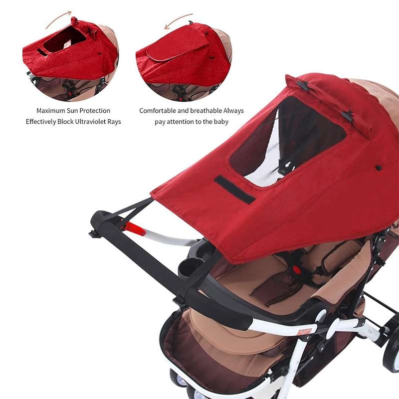 Universal Stroller Shade - Available in Various Colours Red