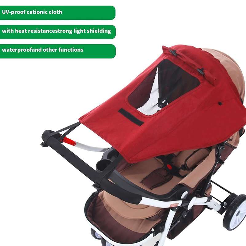 Universal Stroller Shade - Available in Various Colours Red