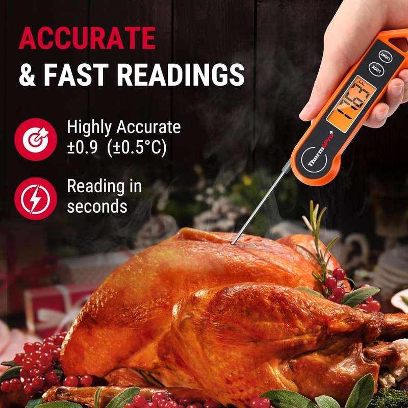ThermoPro TP19H Digital Meat Thermometer - Available in Various Colours Black