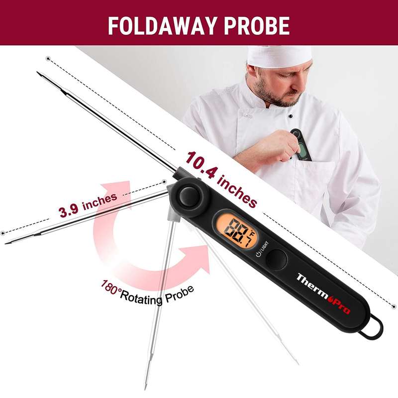 ThermoPro Digital Meat Thermometer - Available in Various Colours Red