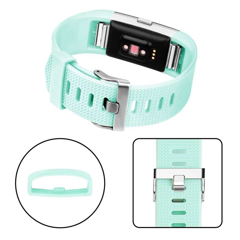 Fitbit Charge 2 Silicon Band - Adjustable Replacement Strap - TEAL Large
