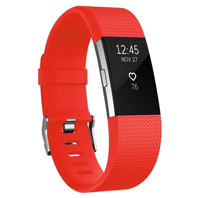 Fitbit Charge 2 Silicon Band - Adjustable Replacement Strap - Salmon (Small)