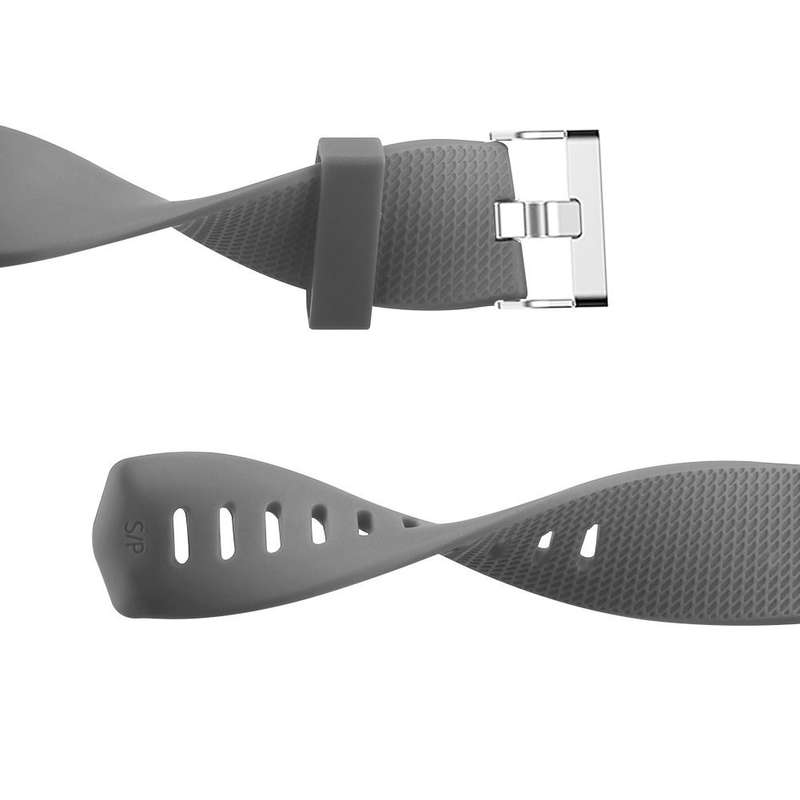 Fitbit Charge 2 Silicon Band - Adjustable Replacement Strap - Grey (Small)