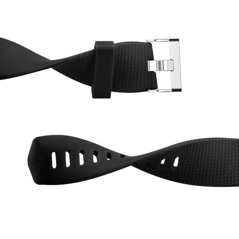 Fitbit Charge 2 Silicon Band - Adjustable Replacement Strap - BLACK Small