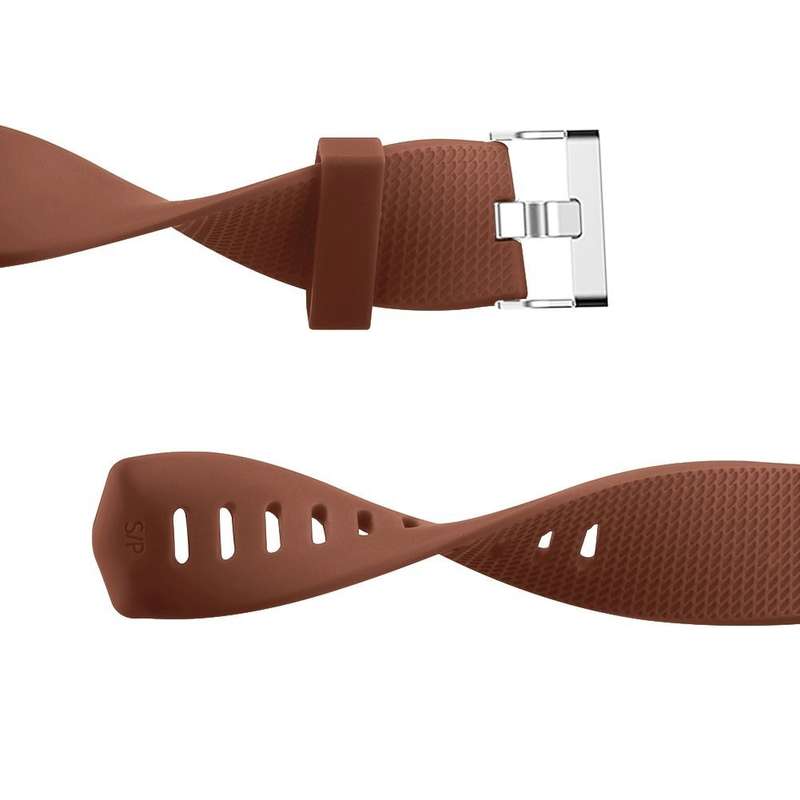 Fitbit Charge 2 Silicon Band - Adjustable Replacement Strap - Brown (Medium/ Large)