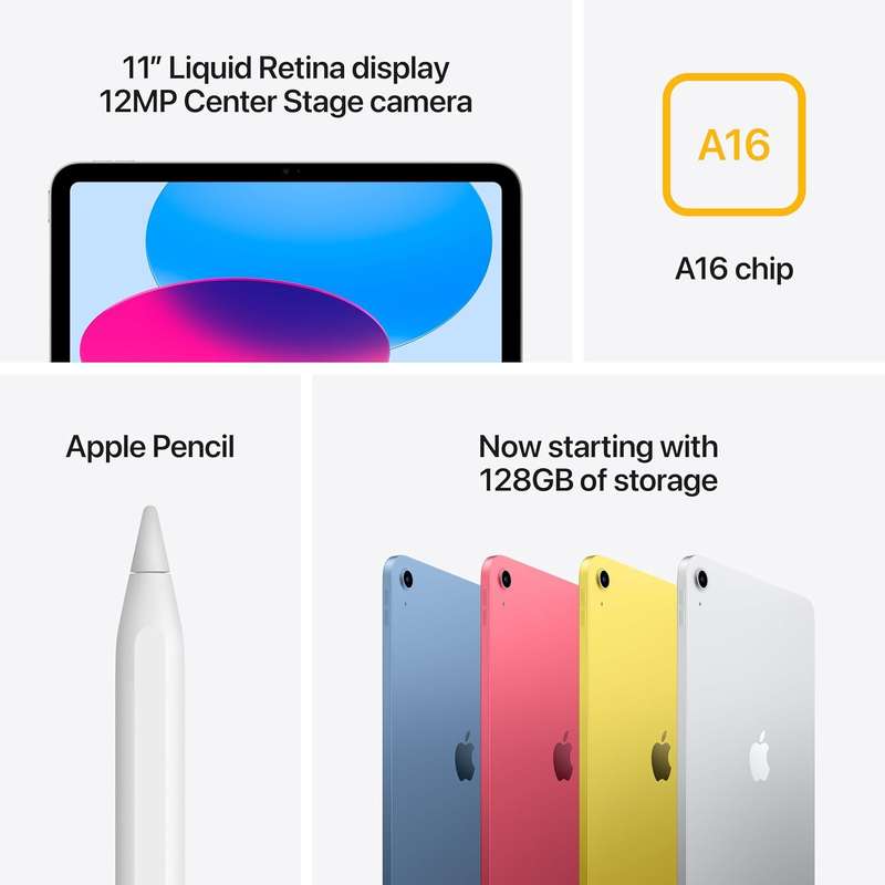 Apple iPad 11-inch (2024) 128GB Wi-Fi  A16 Chip | Liquid Retina Display | All-Day Battery | To...