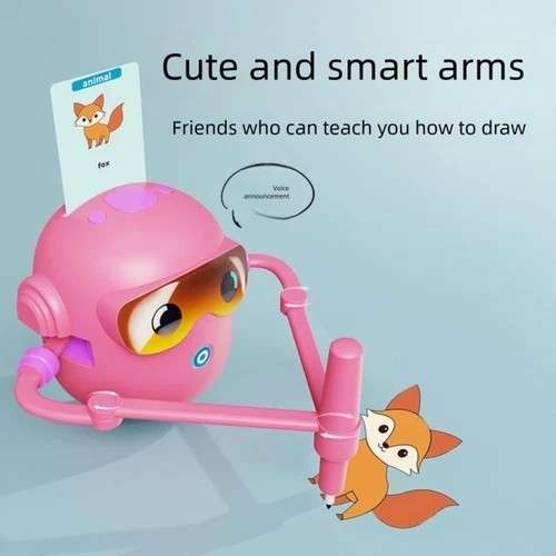 Interactive Smart Drawing Robot for Kids Light Blue
