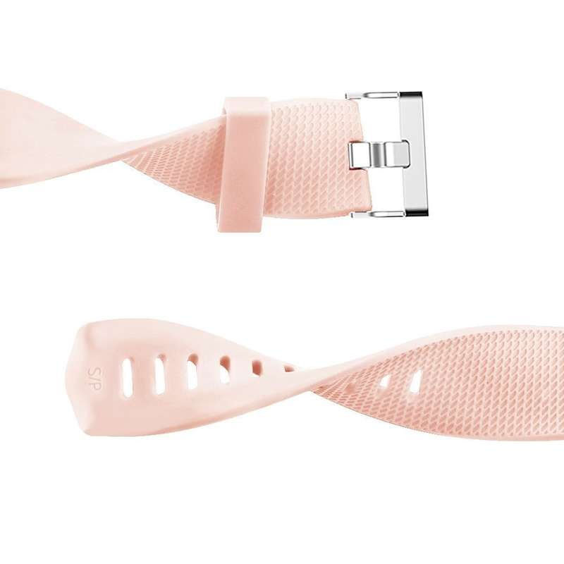 Fitbit Charge 2 Silicon Band - Adjustable Replacement Strap - Blush Pink (Large)