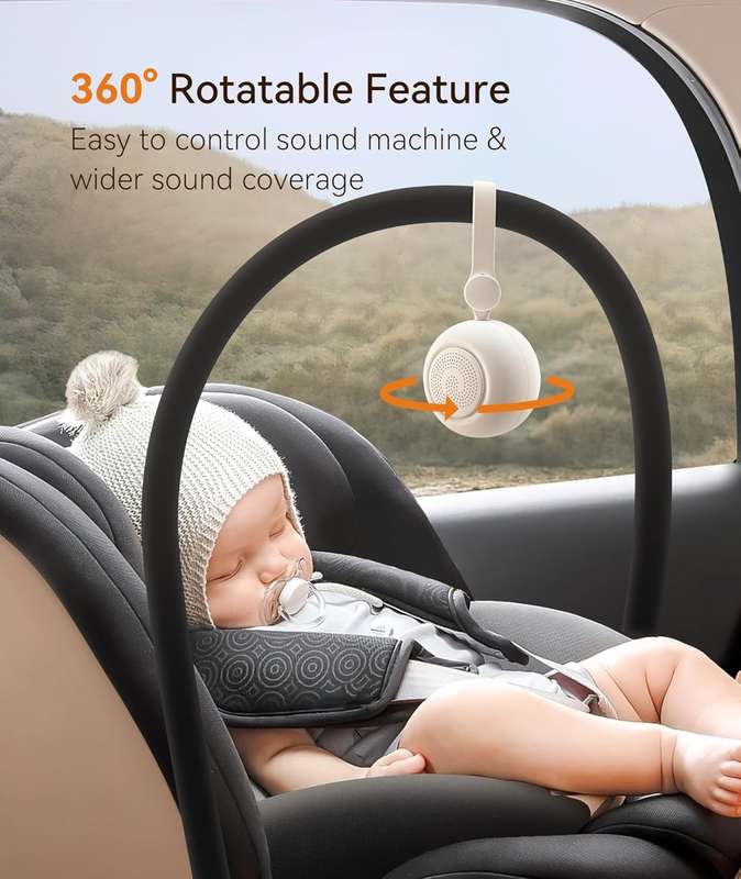 Dreamegg Portable Sound Machine - White Noise Machine - Available in Various Colours Baby Pink