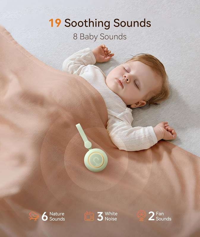Dreamegg Portable Sound Machine - White Noise Machine - Available in Various Colours Baby Pink