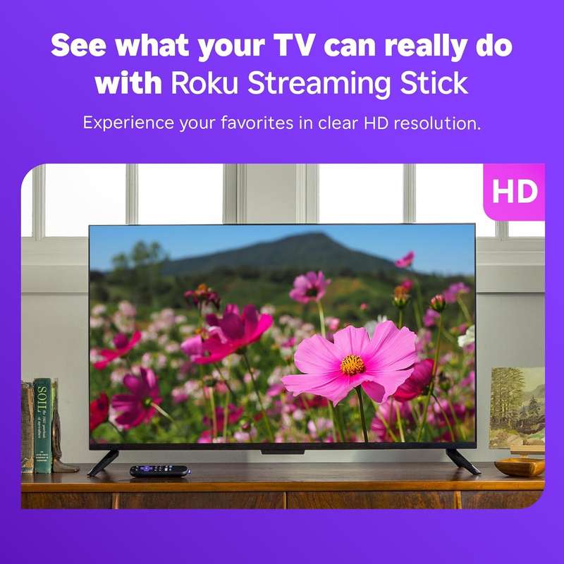 Roku Streaming Stick HD 2025  HD Streaming Device for TV with Roku Voice Remote