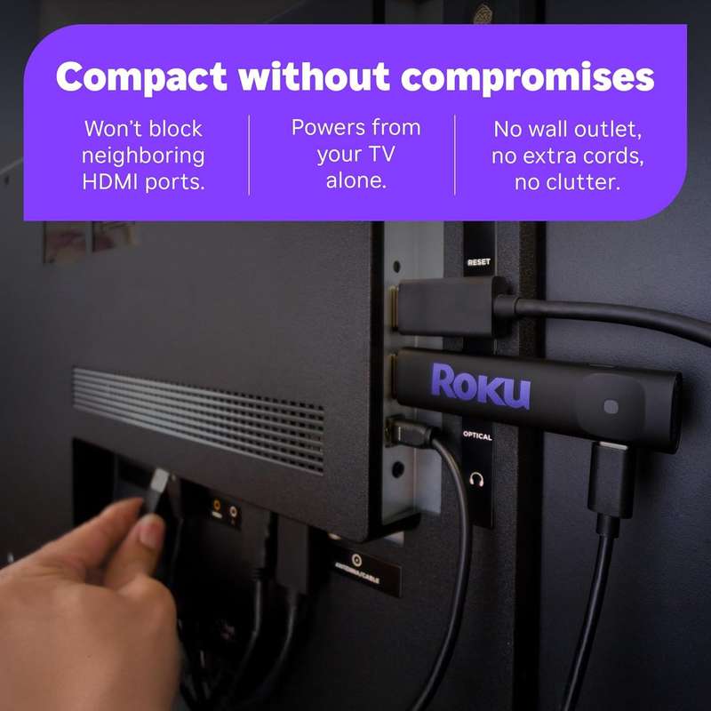 Roku Streaming Stick HD 2025  HD Streaming Device for TV with Roku Voice Remote