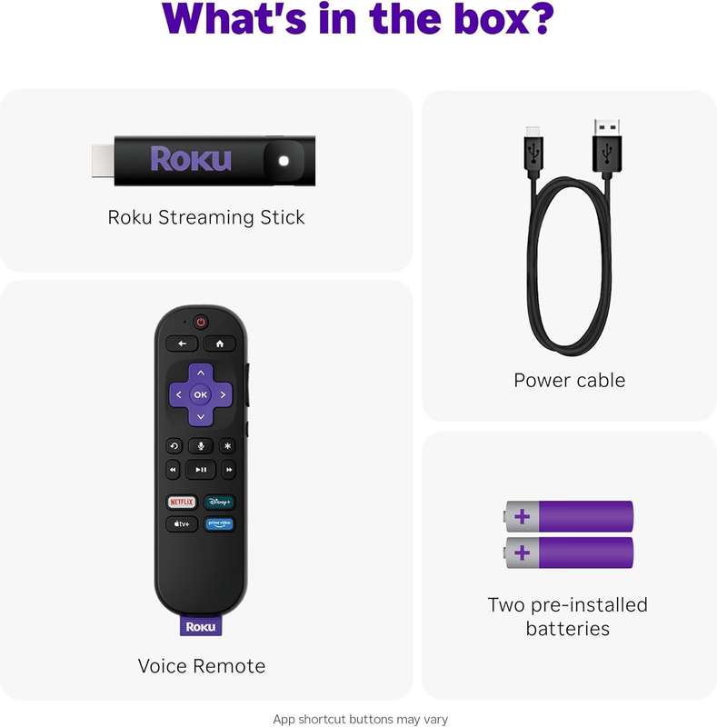Roku Streaming Stick HD 2025  HD Streaming Device for TV with Roku Voice Remote