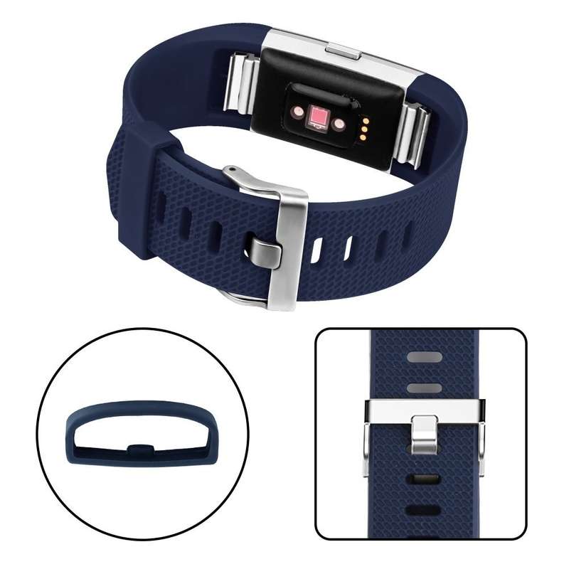 Fitbit Charge 2 Band - Adjustable Replacement Strap - BLUE (Large)
