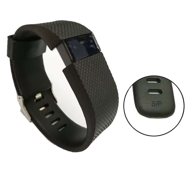 Fitbit Charge HR Band - Adjustable Replacement Strap - Black - Large