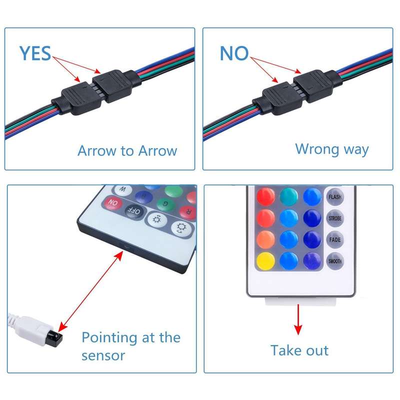 10m RGB Wifi Smart LED Strip Light kit with DC12V Power Supply - Alexa/Google Home compatible (Wa...