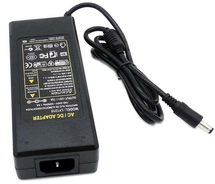 12V 10A AC/DC Adapter for 5050 3528 LED RGB Strip Light LY1210 Power Supply
