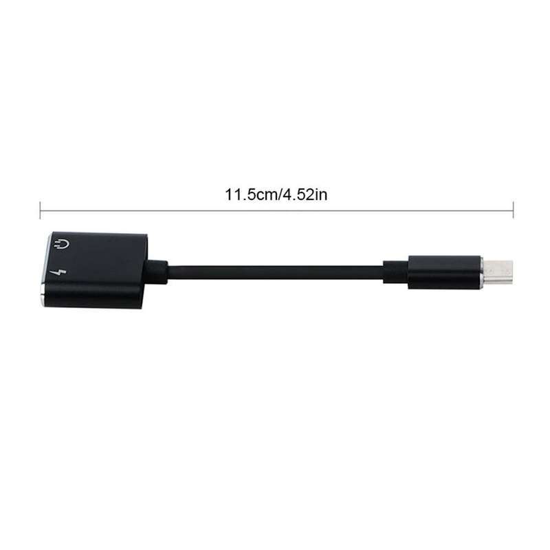 2-in-1 USB Type-C to 3.5mm Audio Jack and USB Type-C Charger