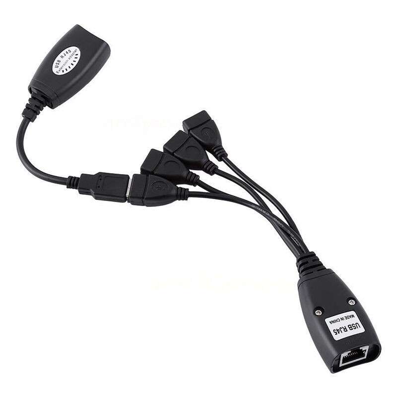 50m USB Extender over Cat5e / Cat6 + 4 Way USB HUB