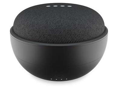 JOT Portable Battery Base for Google Home Mini - Black
