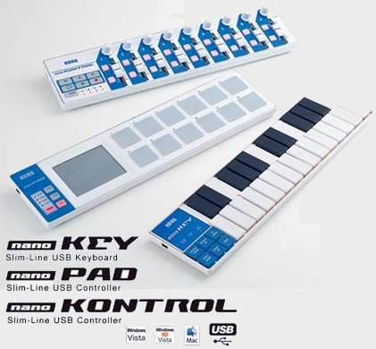 Korg nanoKontrol & nanoPad + Korg Case & USB Hub nano/mpc/fl/live/cubase/ableton