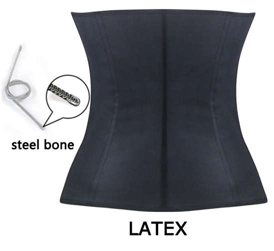Black Latex Underbust Corset, Elastic Body Shaper Bustier, High Quality Steel Bone Underbust Corset, #N9550