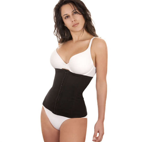 Black Latex Underbust Corset, Elastic Body Shaper Bustier, High Quality Steel Bone Underbust Corset, #N9550