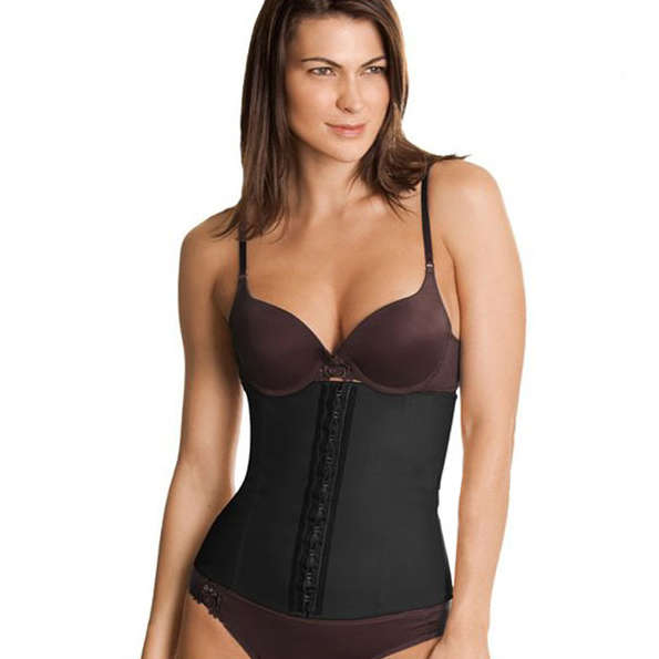Black Latex Underbust Corset, Elastic Body Shaper Bustier, High Quality Steel Bone Underbust Corset, #N9550