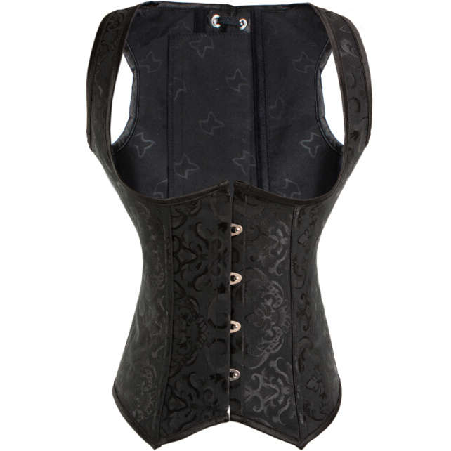 Brocade Underbust corset, Burlesque Pattern Underbust Corset, Brocade Waistcoat Corset, #N8275