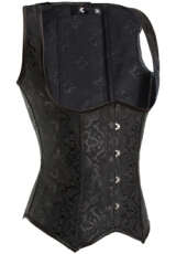 Brocade Underbust corset, Burlesque Pattern Underbust Corset, Brocade Waistcoat Corset, #N8275