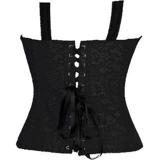 Lace and Satin Halter Corset, Halter Lace & Satin Corset, Black Shoulder Straps Corset, #N8849