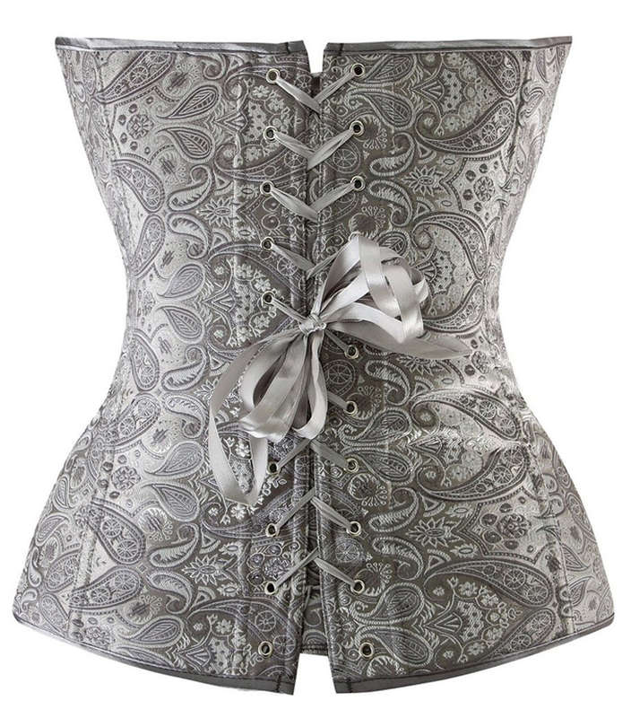 Gray  Renaissance Corset Top, Renaissance Corset Top, Gray Corset, #N5057