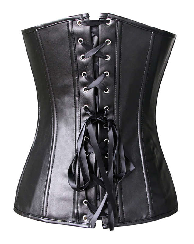 Pink Vegan Leather Lace-Up Corset, Pink Lace-Up Leather Corset Top, Lace-Up Leather Corset, #N5115