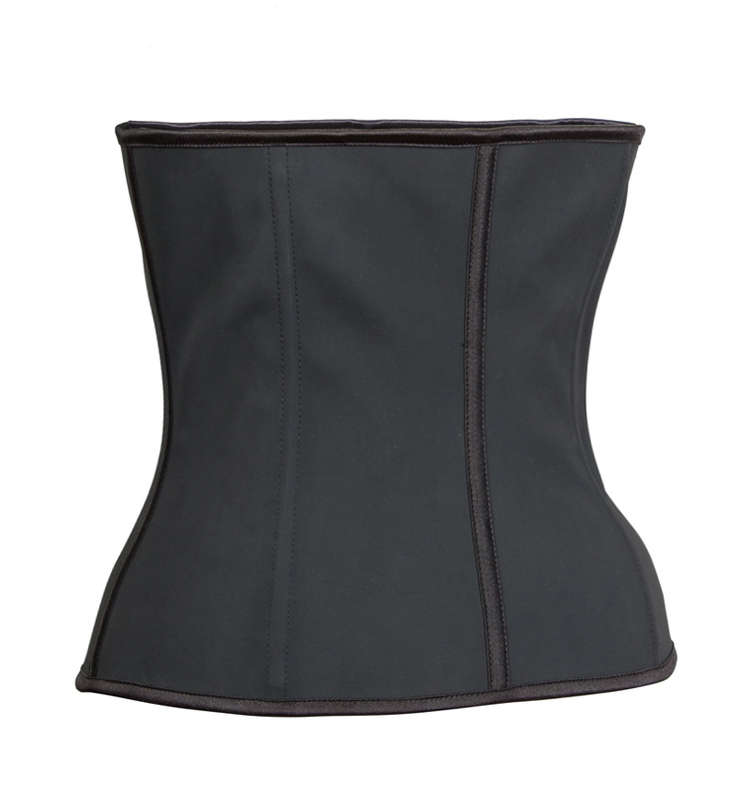 Steampunk Black Underbust Corset, Sexy Latex Corset, Fashion Steel Boned Underbust Corset, Waist Cincher Corset, #N10455