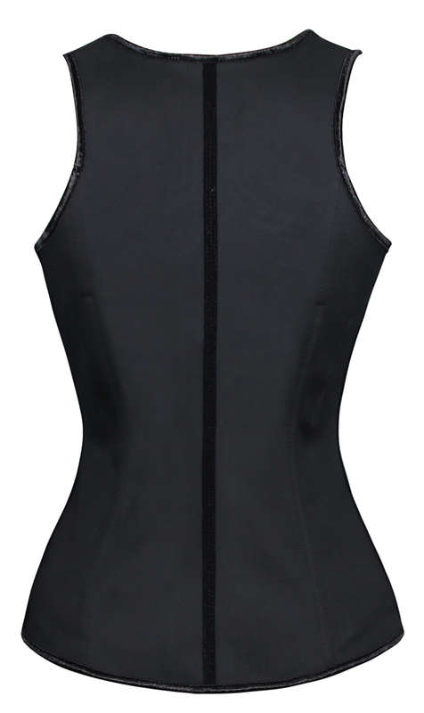 Latex Corset Vest, Cheap Black Underbust Corset Vest, Black Steel Boned Corset, Waist Cincher Corset, Plus Size Corset Vest, #N10730